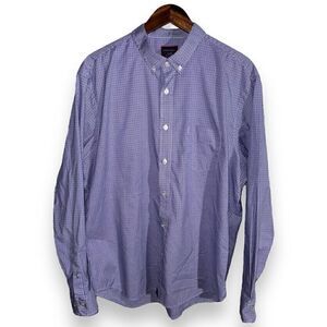 UntuckIt Purple & Navy Check Button Down Shirt Size XL